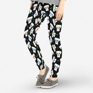 Boxer Dog Print Fun Leggings NWOT Sz M